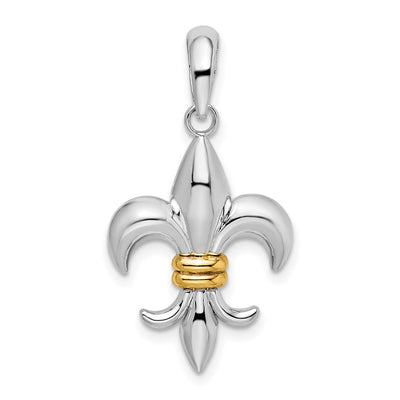 Sterling silver fleur de lis pendant