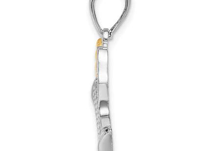 Silver/14k Two-Tone Pendants Style QC10875G - Classique Jewelry Inc.