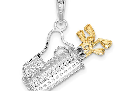 Silver/14k Two-Tone Pendants Style QC10875G - Classique Jewelry Inc.