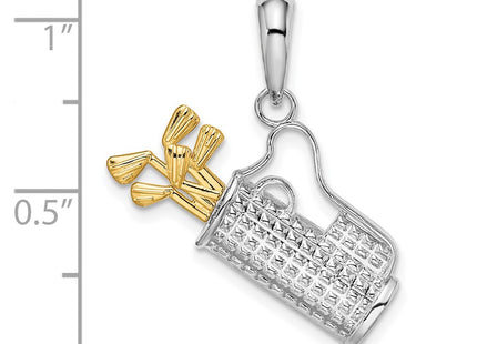 Silver/14k Two-Tone Pendants Style QC10875G - Classique Jewelry Inc.