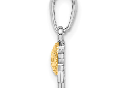 Silver/14k Two-Tone Pendants Style QC10876G - Classique Jewelry Inc.