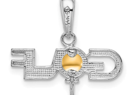 Silver/14k Two-Tone Pendants Style QC10876G - Classique Jewelry Inc.