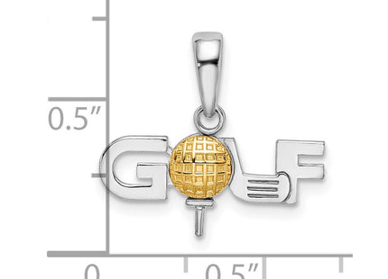 Silver/14k Two-Tone Pendants Style QC10876G - Classique Jewelry Inc.