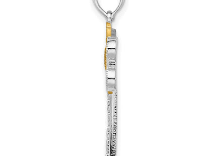 Silver/14k Two-Tone Pendants Style QC10880G - Classique Jewelry Inc.