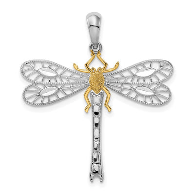 Sterling silver dragonfly pendant