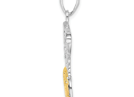 Silver/14k Two-Tone Pendants Style QC10882G - Classique Jewelry Inc.