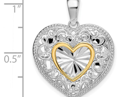 Silver/14k Two-Tone Pendants Style QC10884G - Classique Jewelry Inc.