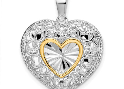 Silver/14k Two-Tone Pendants Style QC10884G - Classique Jewelry Inc.