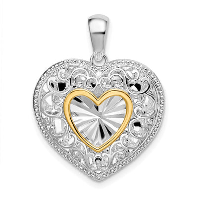 Sterling silver heart pendant
