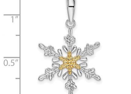 Silver/14k Two-Tone Pendants Style QC10890G - Classique Jewelry Inc.