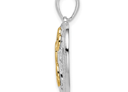 Silver/14k Two-Tone Pendants Style QC10891G - Classique Jewelry Inc.
