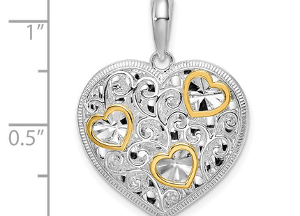 Silver/14k Two-Tone Pendants Style QC10891G - Classique Jewelry Inc.