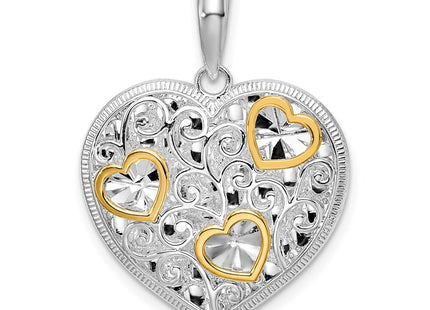 Silver/14k Two-Tone Pendants Style QC10891G - Classique Jewelry Inc.