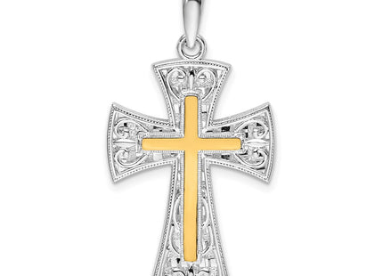 Silver/14k Two-Tone Pendants Style QC10892G - Classique Jewelry Inc.