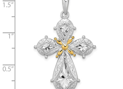 Silver/14k Two-Tone Pendants Style QC10893G - Classique Jewelry Inc.