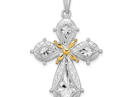 Silver/14k Two-Tone Pendants Style QC10893G - Classique Jewelry Inc.