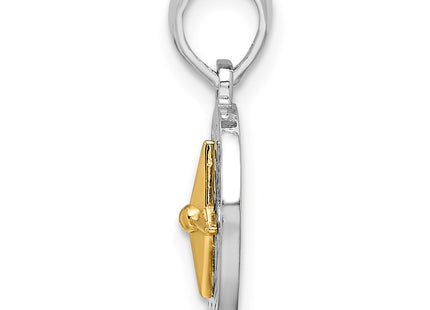 Silver/14k Two-Tone Pendants Style QC10911G - Classique Jewelry Inc.