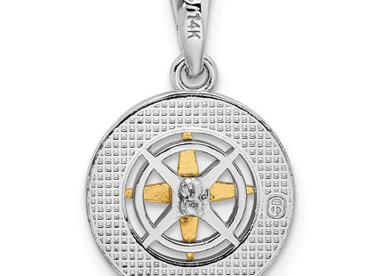 Silver/14k Two-Tone Pendants Style QC10911G - Classique Jewelry Inc.