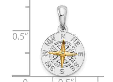 Silver/14k Two-Tone Pendants Style QC10911G - Classique Jewelry Inc.