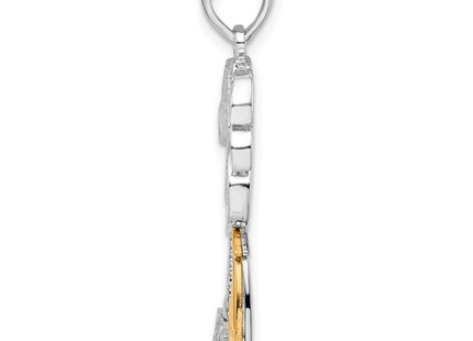 Silver/14k Two-Tone Pendants Style QC10912G - Classique Jewelry Inc.