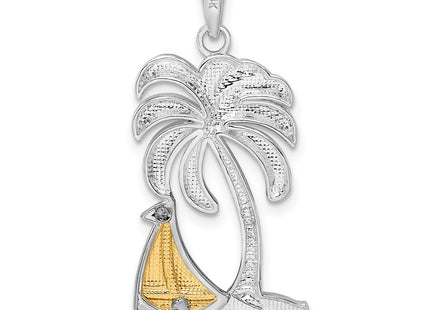 Silver/14k Two-Tone Pendants Style QC10912G - Classique Jewelry Inc.