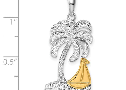 Silver/14k Two-Tone Pendants Style QC10912G - Classique Jewelry Inc.