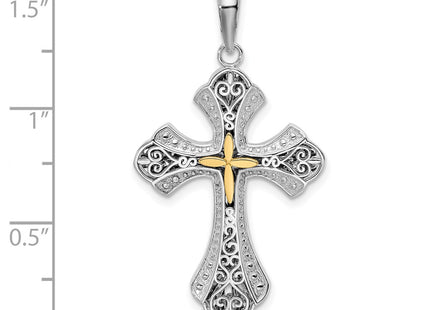 Silver/14k Two-Tone Pendants Style QC10915G - Classique Jewelry Inc.