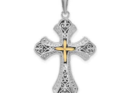 Silver/14k Two-Tone Pendants Style QC10915G - Classique Jewelry Inc.