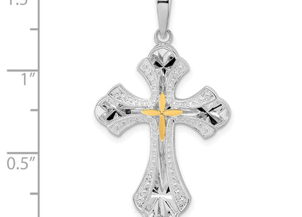 Silver/14k Two-Tone Pendants Style QC10916G - Classique Jewelry Inc.