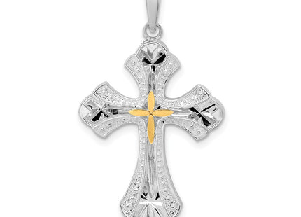 Silver/14k Two-Tone Pendants Style QC10916G - Classique Jewelry Inc.