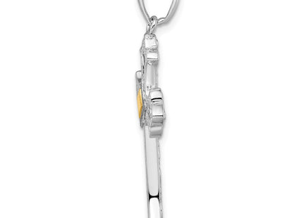 Silver/14k Two-Tone Pendants Style QC10917G - Classique Jewelry Inc.