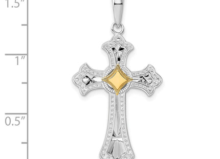 Silver/14k Two-Tone Pendants Style QC10917G - Classique Jewelry Inc.