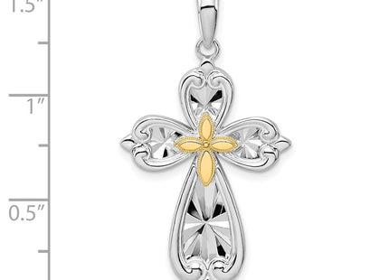 Silver/14k Two-Tone Pendants Style QC10918G - Classique Jewelry Inc.