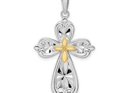 Silver/14k Two-Tone Pendants Style QC10918G - Classique Jewelry Inc.