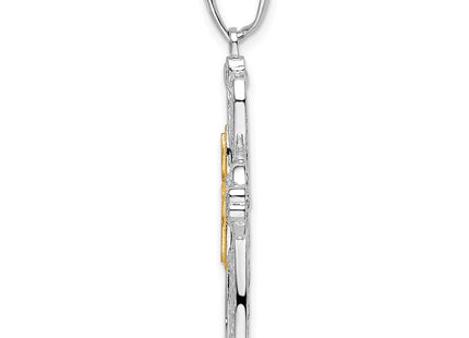 Silver/14k Two-Tone Pendants Style QC10919G - Classique Jewelry Inc.