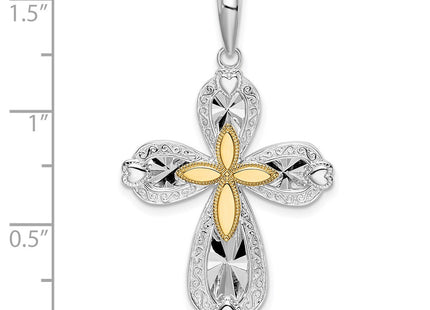 Silver/14k Two-Tone Pendants Style QC10919G - Classique Jewelry Inc.