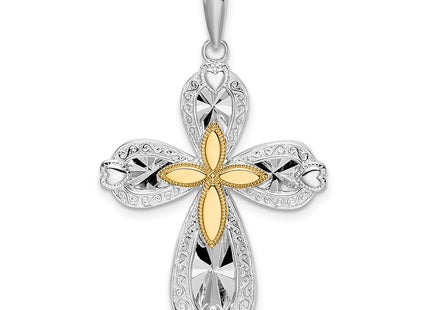 Silver/14k Two-Tone Pendants Style QC10919G - Classique Jewelry Inc.