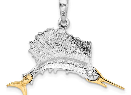 Silver/14k Two-Tone Pendants Style QC10932G - Classique Jewelry Inc.