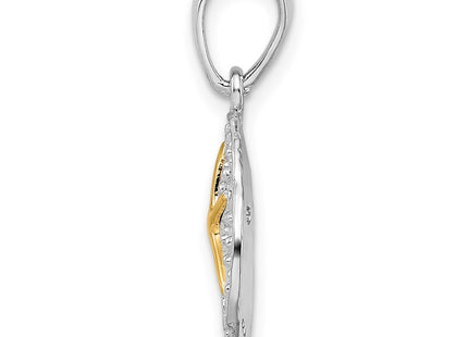 Silver/14k Two-Tone Pendants Style QC10945G - Classique Jewelry Inc.