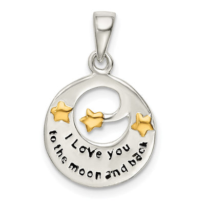 Sterling silver moon pendant
