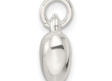 Sterling silver heart charm, alternate view