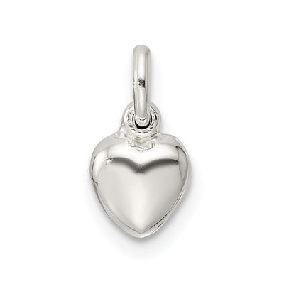 Sterling Silver Small Puffed Heart Charm