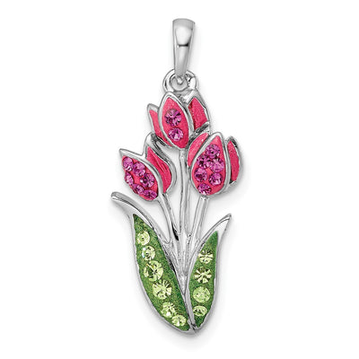 Sterling silver crystal pendant