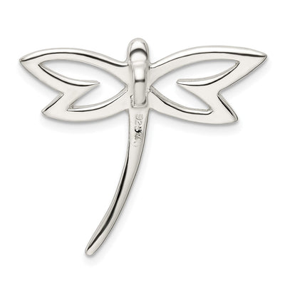 Sterling Silver Polished Dragonfly Chain Slide