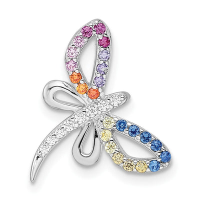 Sterling silver cubic zirconia dragonfly chain