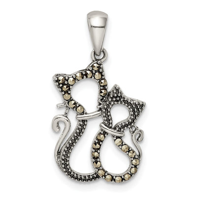 Sterling silver marcasite pendant