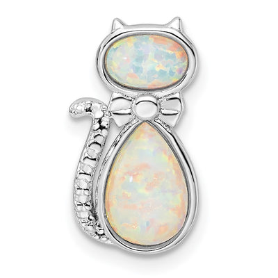 Sterling silver opal chain