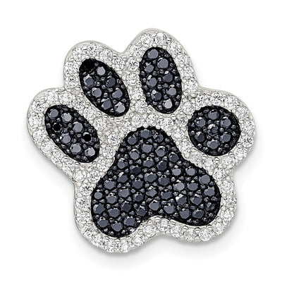 Sterling silver cubic zirconia paw chain