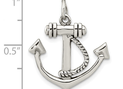 Sterling silver anchor pendant, another view