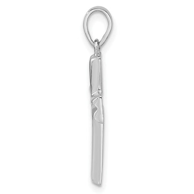 Sterling Silver RH Polished Cross Pendant, 28.15 x 15.18mm
